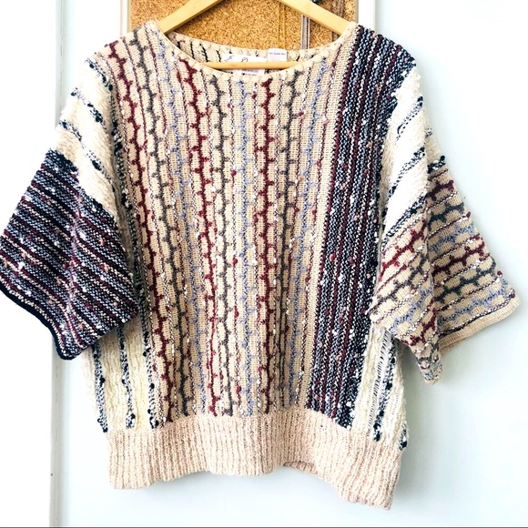 Eddie Dassin Sweaters - [Eddie Dassin] Vintage Textured Nubby Woven Sweater